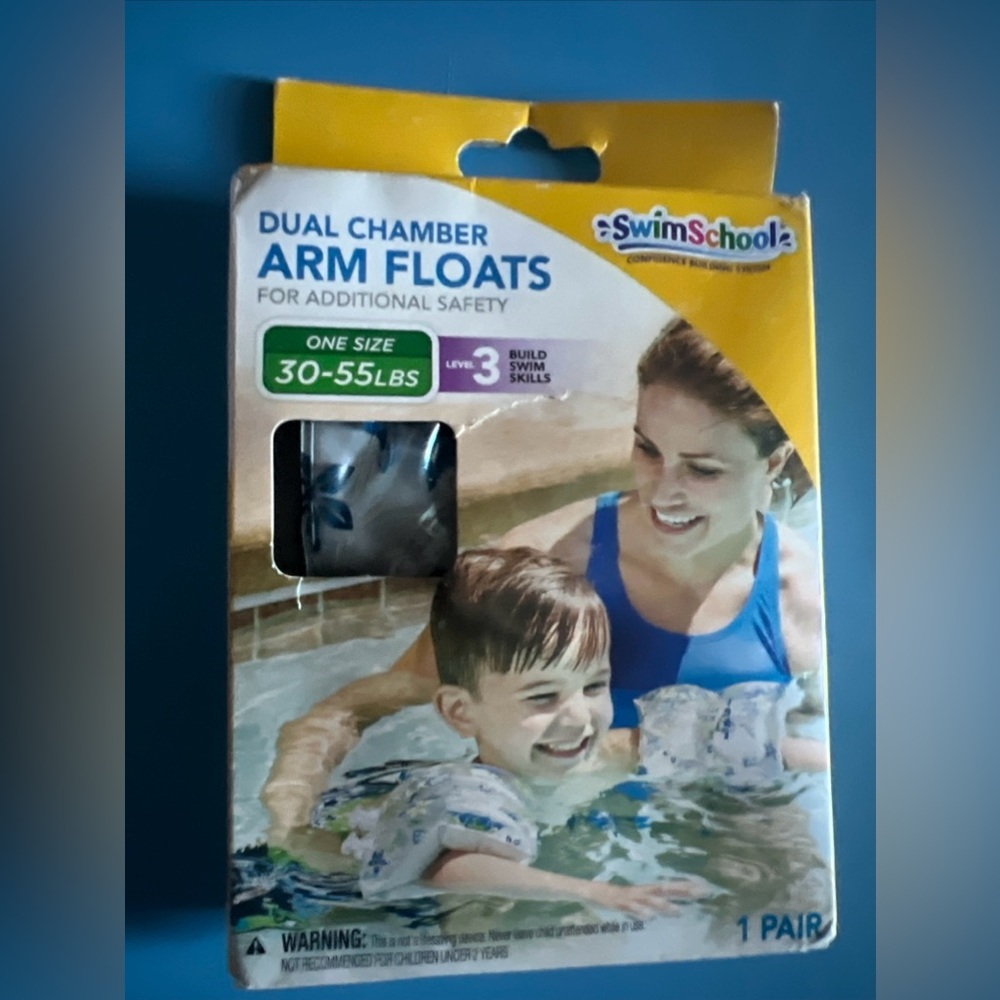 *FINAL PRICE” SwimSchool Aqua Leisure Dual Chamber Lvl 3 30-55lbs Arm Floaties
